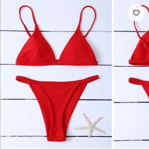 Red Triangle Bikini